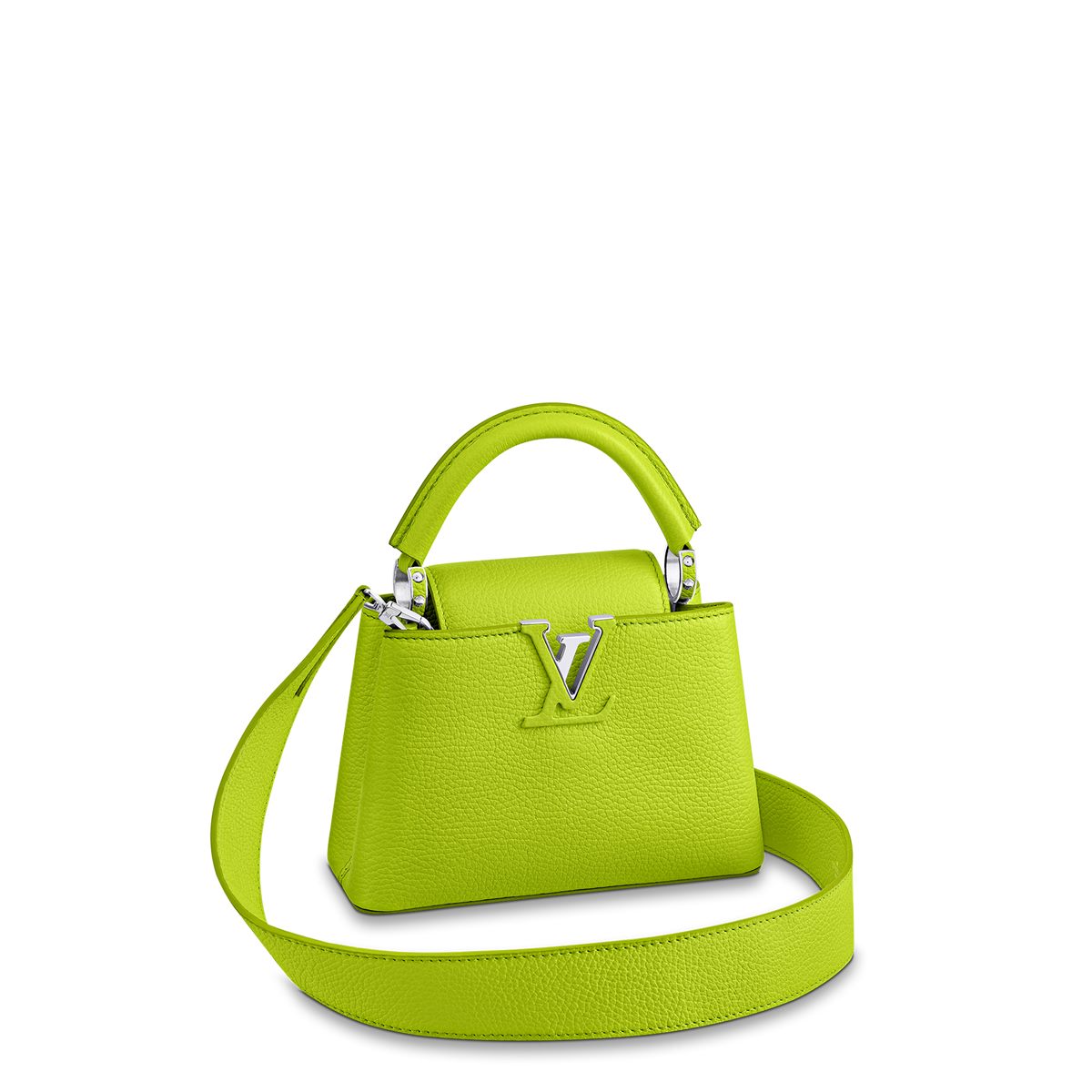 LV_Capucines Mini_chartreuse_in Taurillon leather