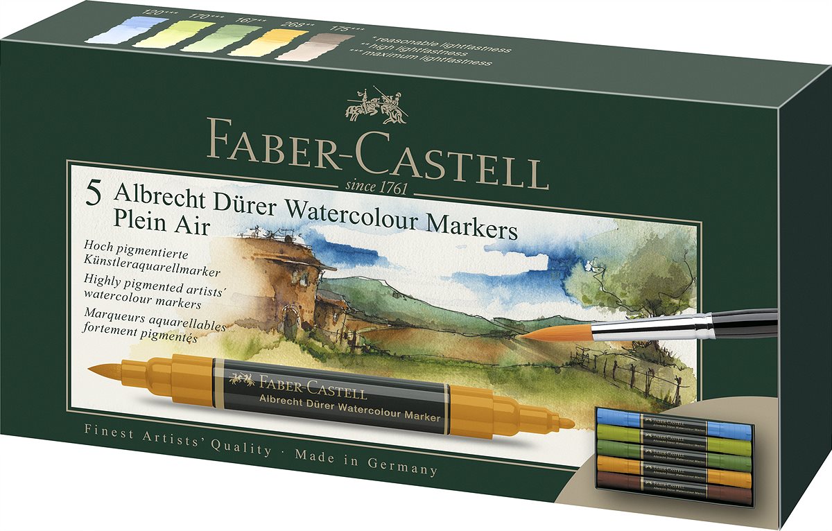 Faber-Castell_Albrecht Dürer Watercolour Marker Plein Air_5er Etui_20 EUR