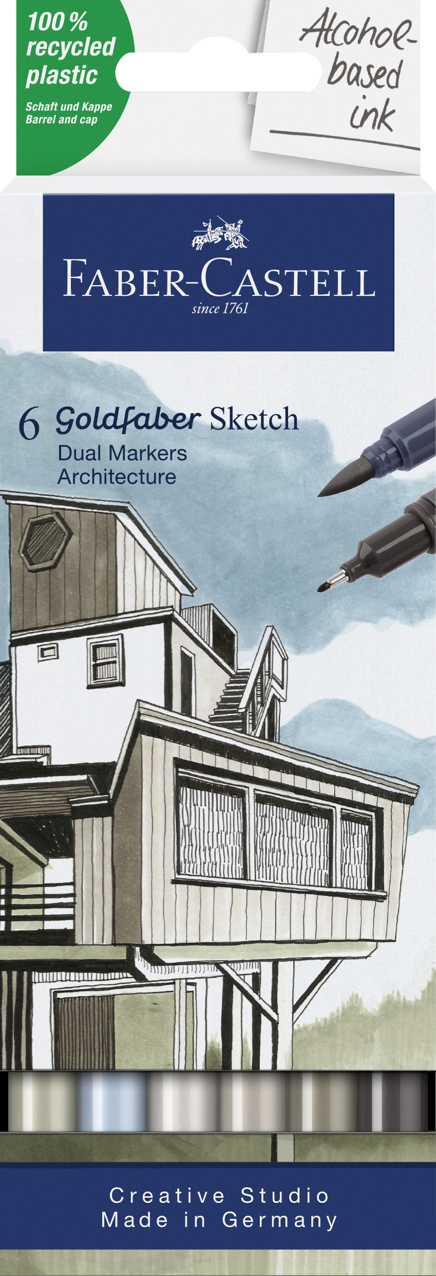 Faber-Castell_Goldfaber Sketch Marker, 6er set, Architecture_EUR 18,00