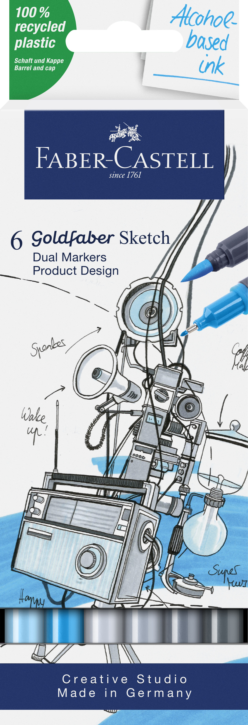 Faber-Castell_Goldfaber Sketch Marker, 6er set, Product design_EUR 18,00