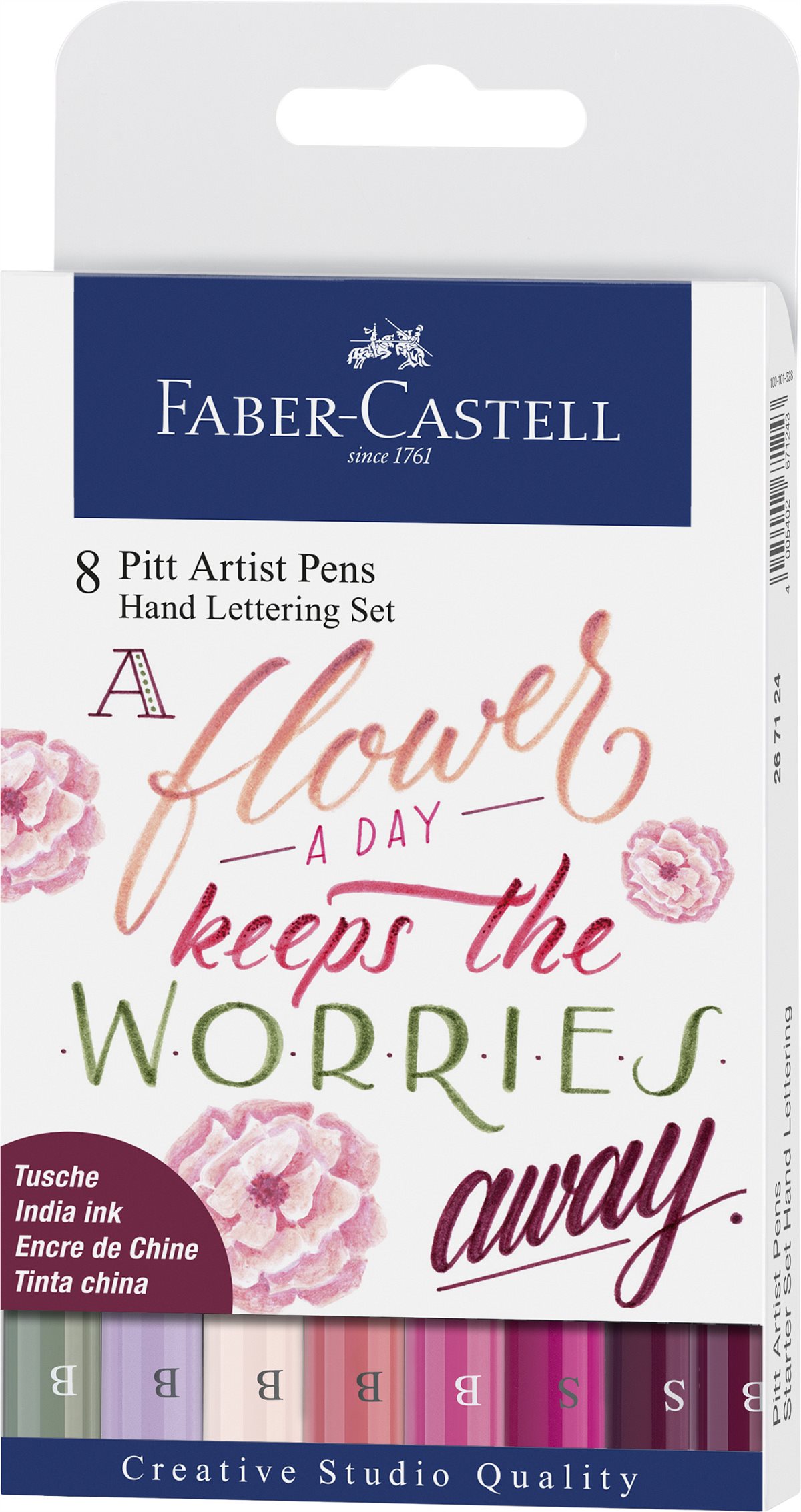 Faber-Castell_Tuschestift Pitt Artist Pen Handlettering_8er Etui Rosatöne_EUR 22,00