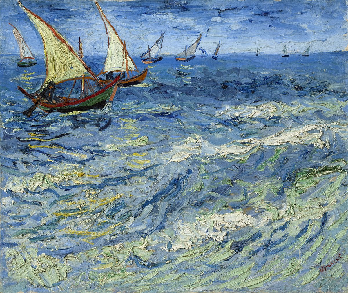 LV Fondation_The Morozov Collection_Vincent_van_Gogh_La_Mer_aux_Saintes-Maries_Saintes-Maries-de-la-Mer_1888