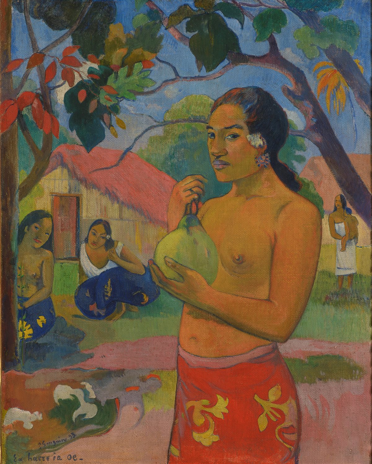 LV Fondation_The Morozov Collection_Paul_Gauguin_E_haere_ia_oe_Ou_vas-tu__La_Femme_au_fruit_Tahiti_1893