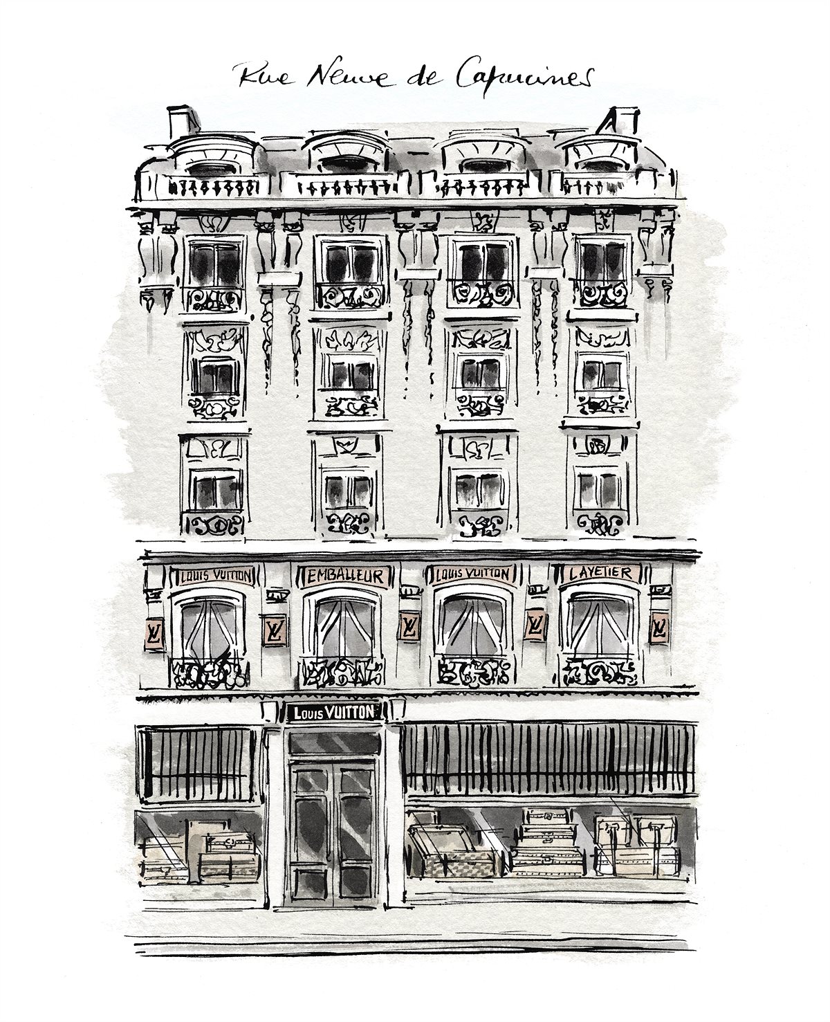 4 Rue Neuve-de-Capucines, where Louis Vuitton founded his own Maison in 1854.