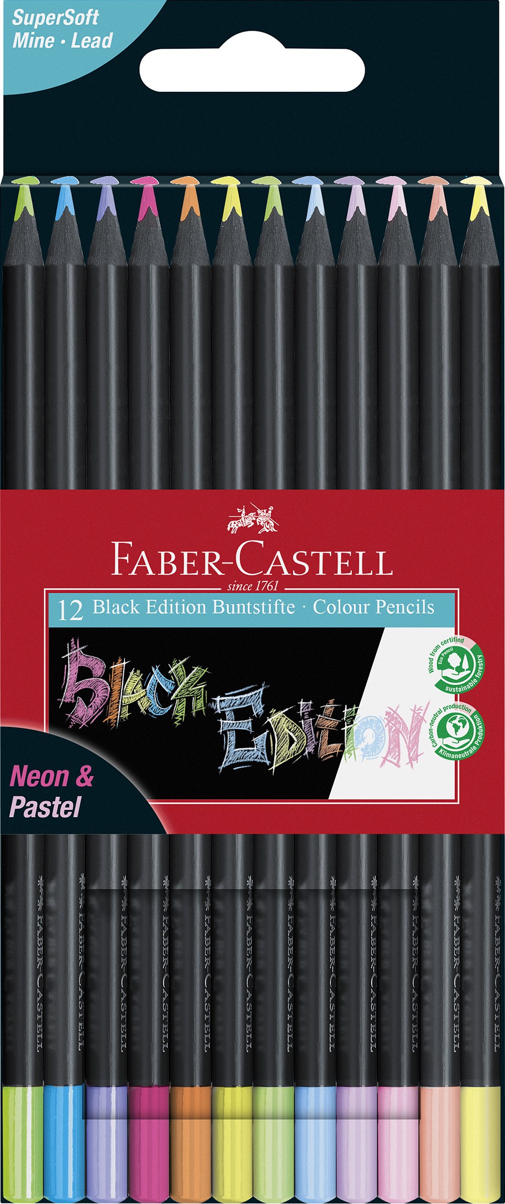 Faber-Castell_Black Edition Neon + Pastel_12er Etui_ EUR 6,00