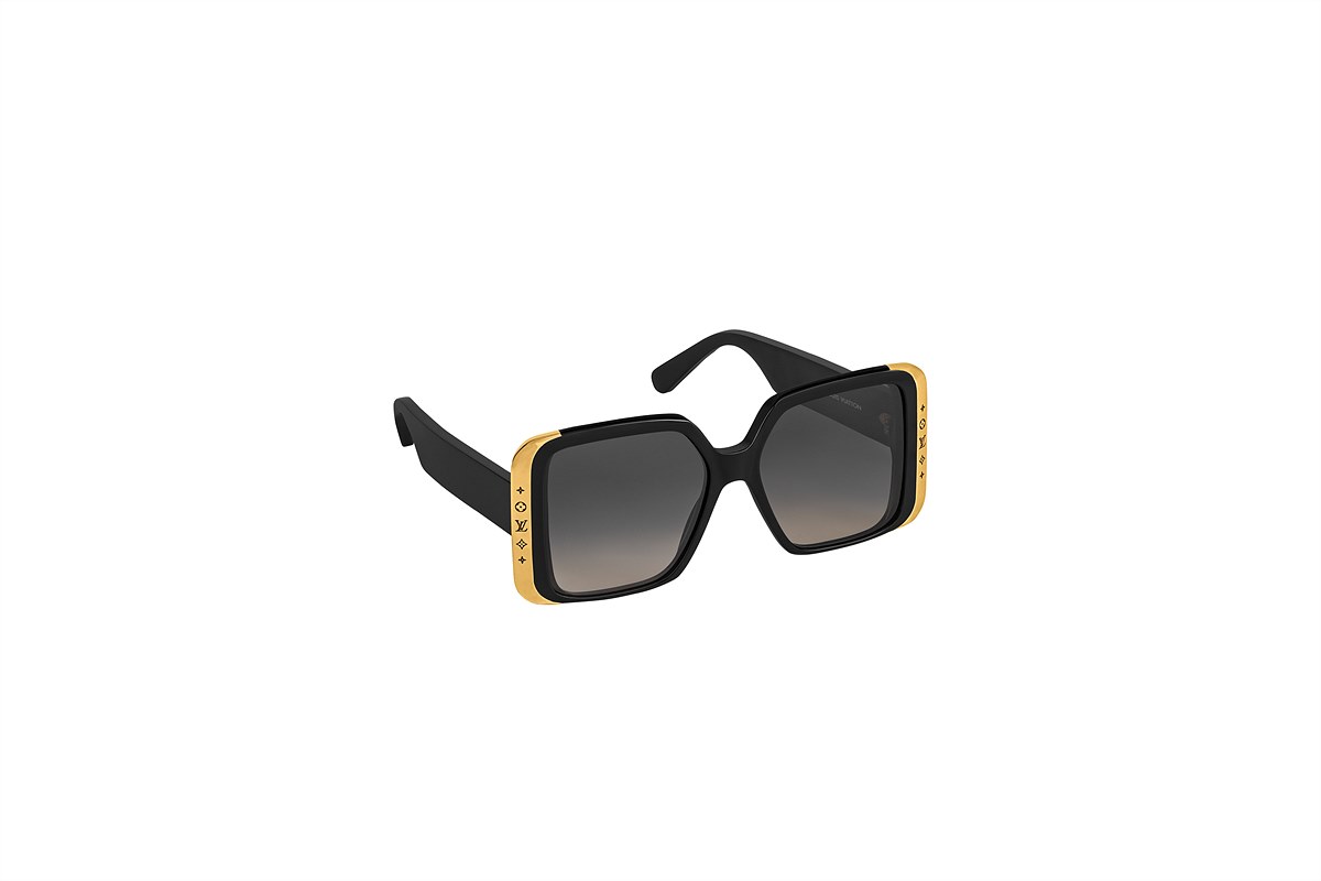 LV_SILK & SUNGLASSES SS22_Acetate square sunglasses with inserted metal piece