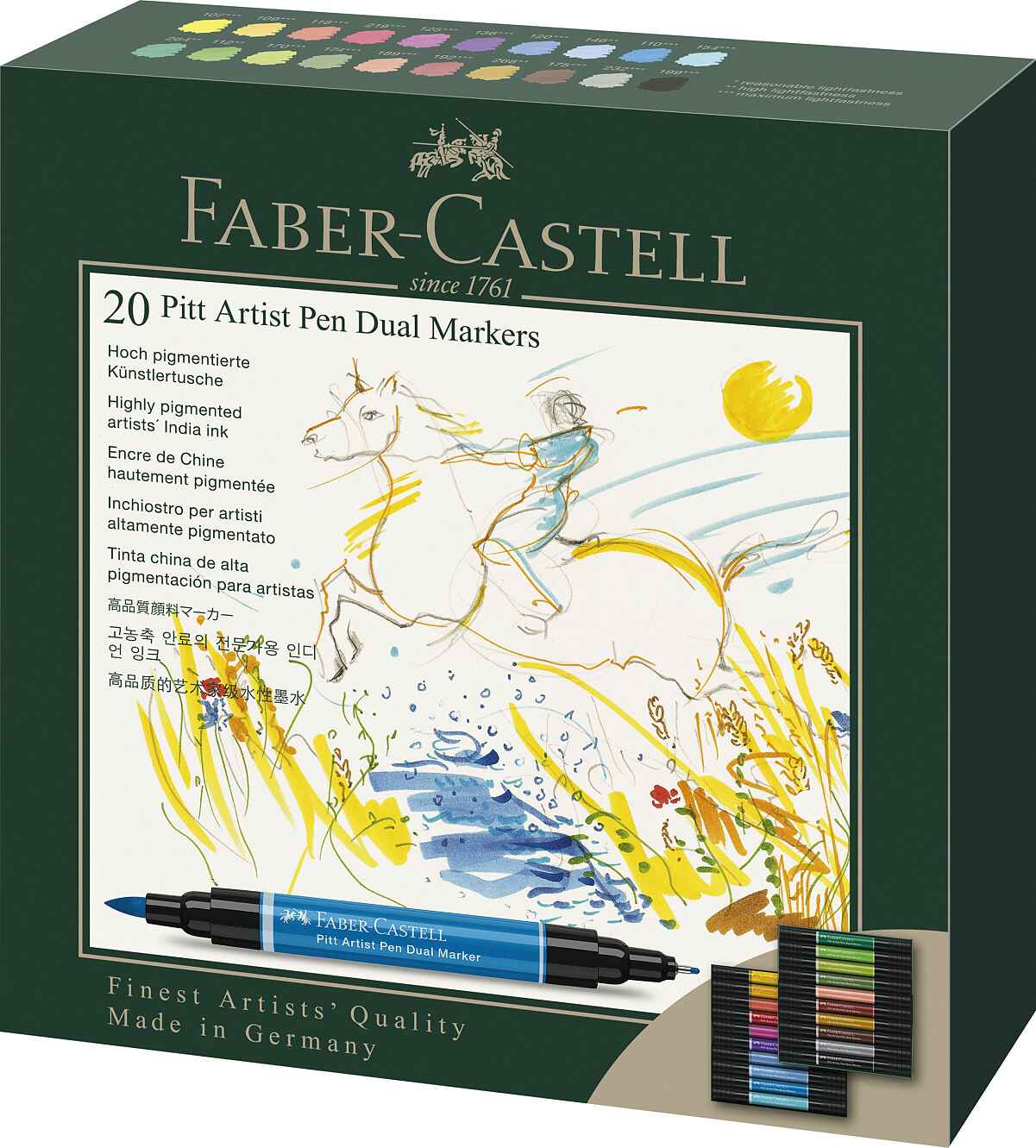 Faber-Castell_Pitt Artist Pen Dual Marker India ink_20er Kartonetui_EUR 80,00 (1)