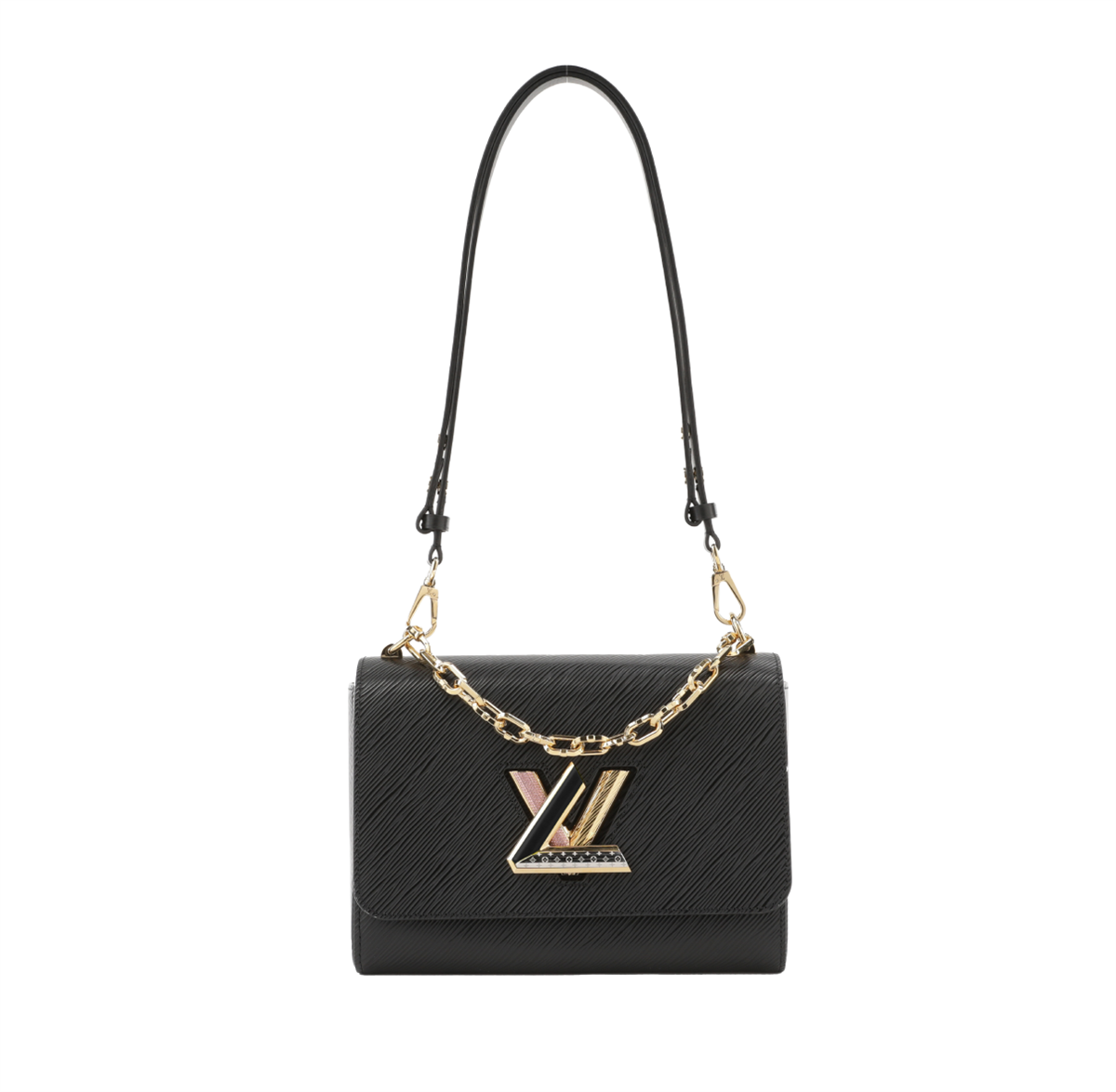 LV_Twist MM in black epi grained leather