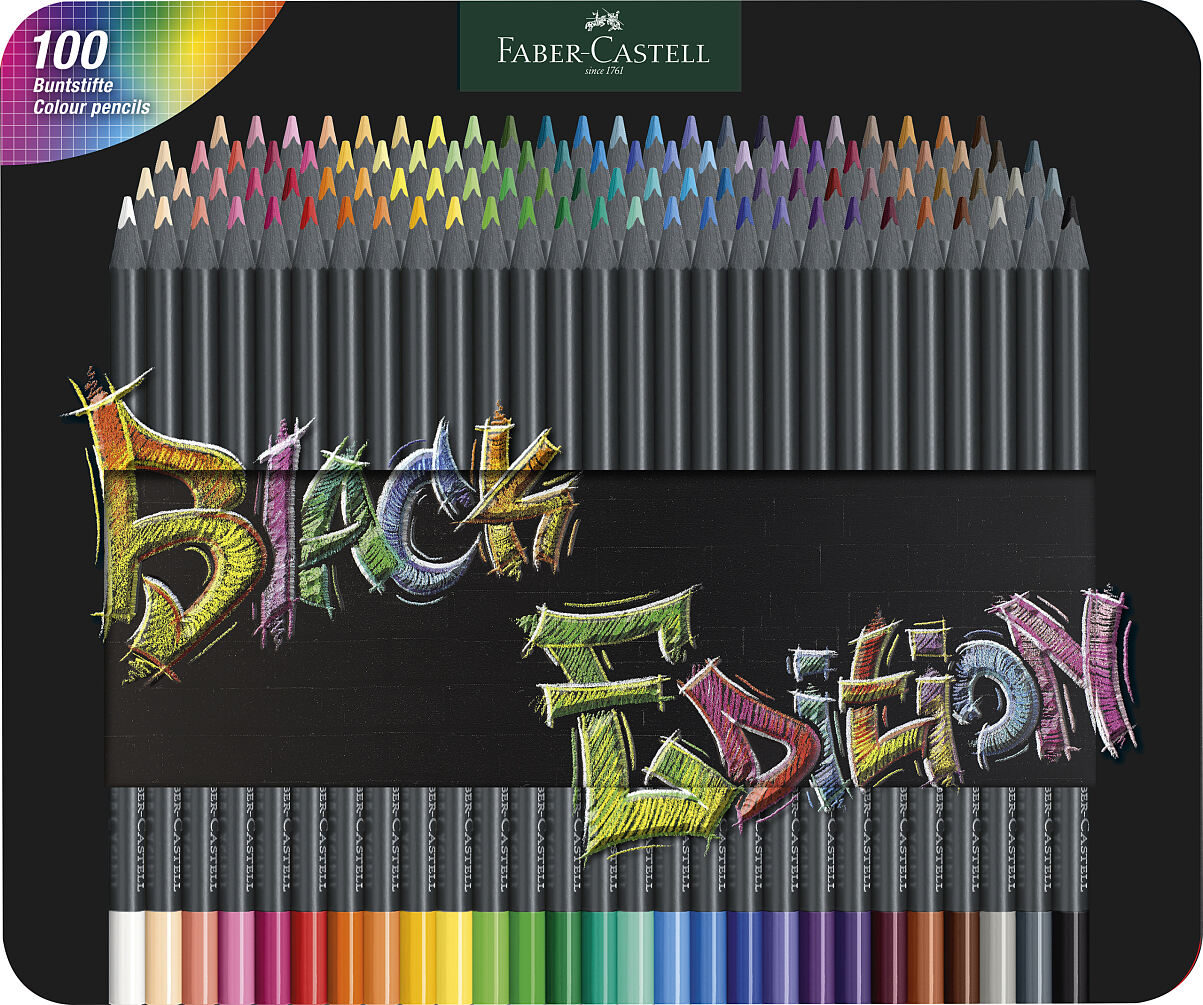 Faber-Castell_Colour Pencils Black Edition tin 100er_EUR 79,00