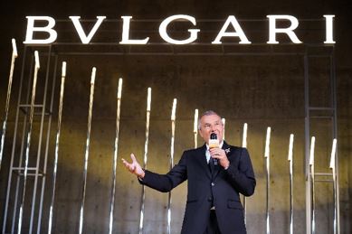 Bvlgari CEO Jean-Christophe Babin delivered a speech
