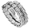 Ring Serpenti Viper White Gold 18K 74 Round Mounted Setting Pave 1,22 cts