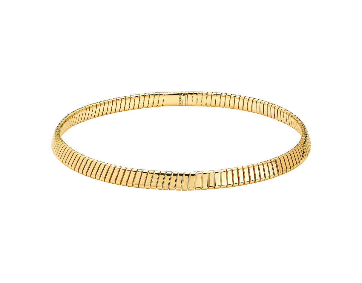 Bvlgari Tubogas 18 kt yellow gold necklace.