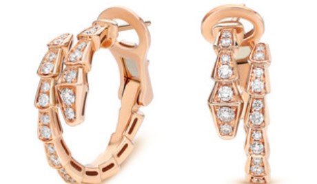 Bvlgari_Serpenti Viper Ohrringe Roségold mit Diamant-Pavé_358361