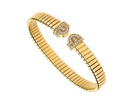 Bvlgari_Tubogas Armband Gelbgold mit Diamant-Pavé_361374